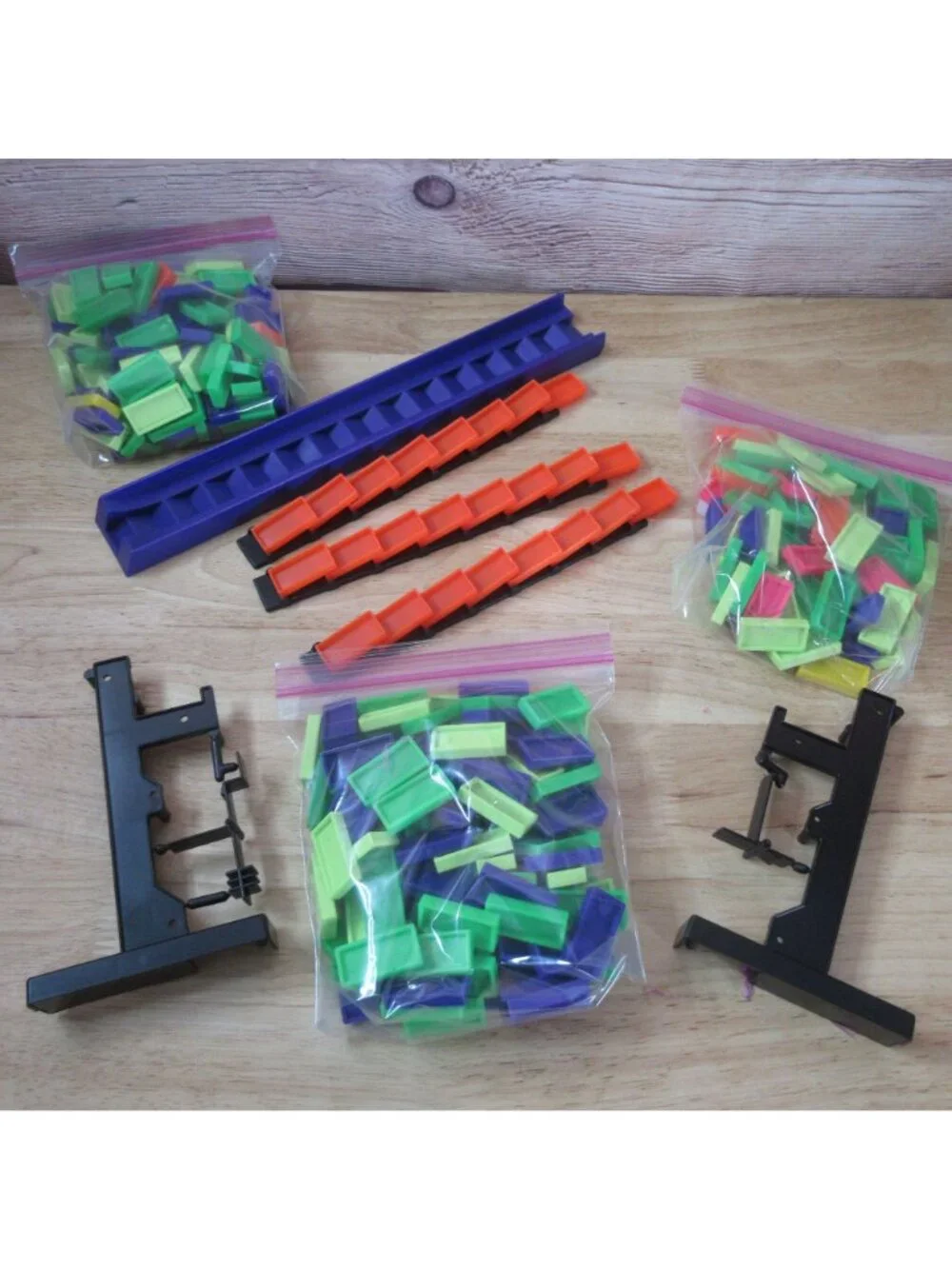 Domino Rally Add-On / Replacements Pieces - 260 Tiles - Straights - Staircase
